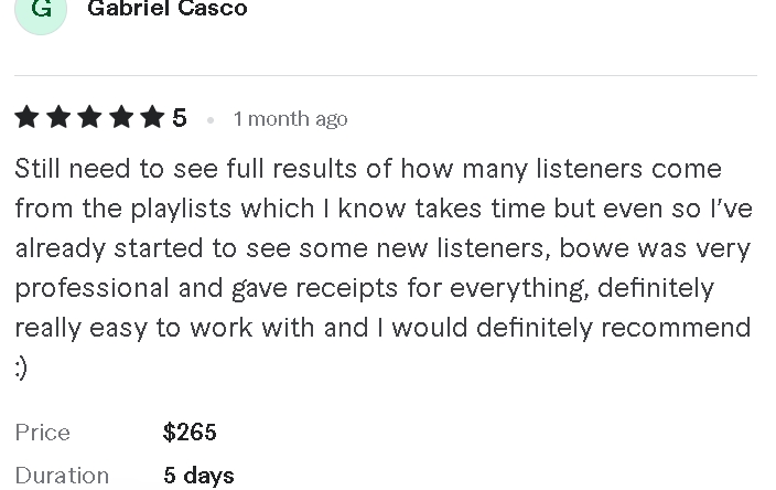Client review from Gabriel Casco